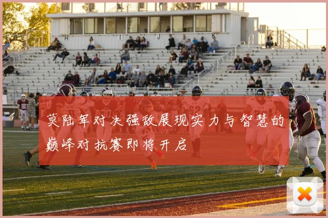 莫陆军对决强敌展现实力与智慧的巅峰对抗赛即将开启